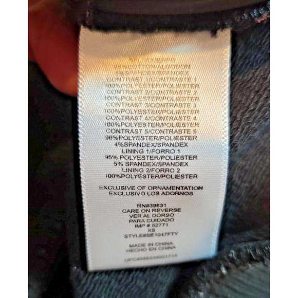 Sam Edelman XS Black Floral Patchwork Plaid Sweatshirt Women’s Sweater Top Cozy - Picture 7 of 8